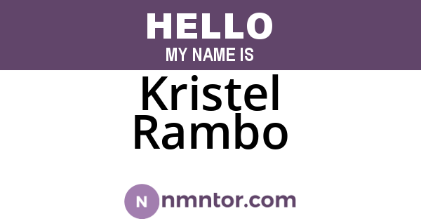 Kristel Rambo