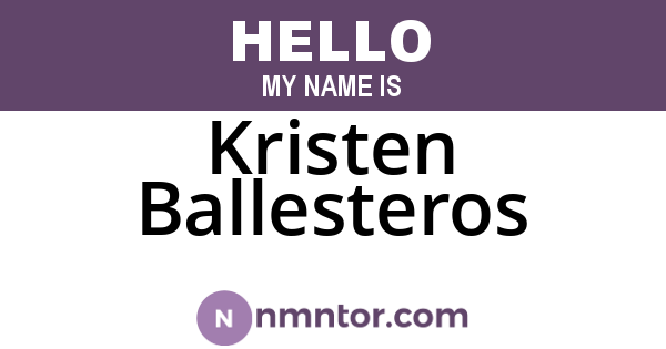 Kristen Ballesteros