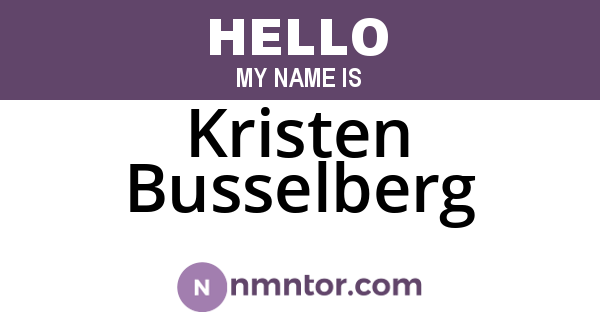 Kristen Busselberg