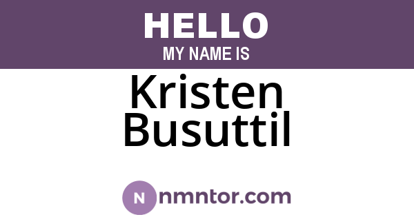 Kristen Busuttil