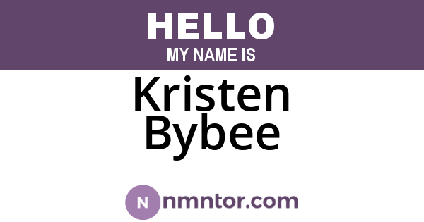 Kristen Bybee