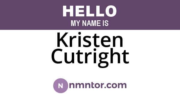 Kristen Cutright