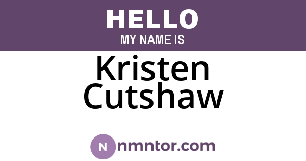 Kristen Cutshaw