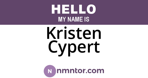 Kristen Cypert