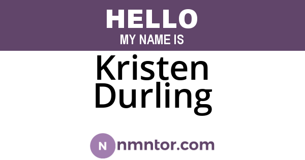 Kristen Durling