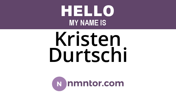 Kristen Durtschi