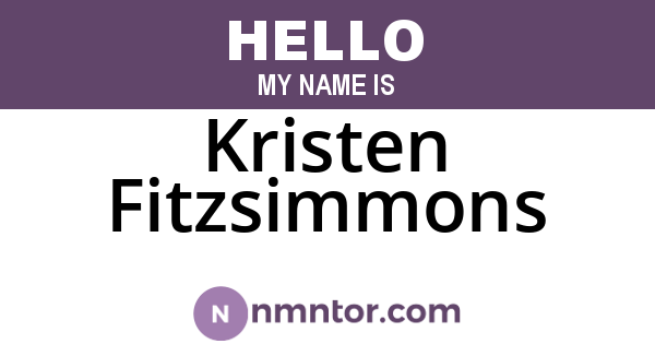 Kristen Fitzsimmons