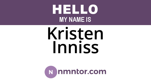 Kristen Inniss