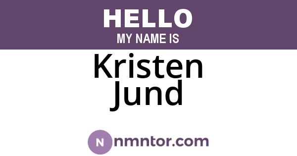Kristen Jund