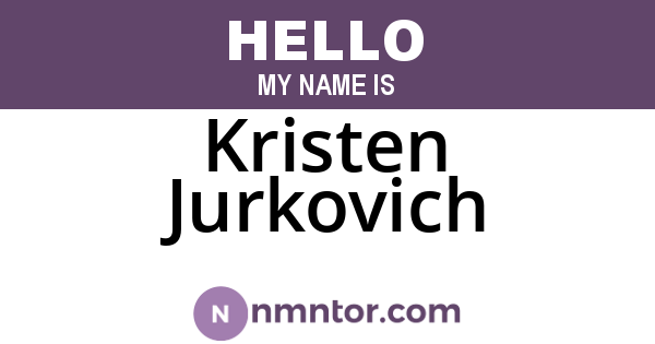 Kristen Jurkovich