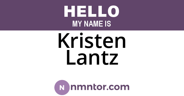 Kristen Lantz
