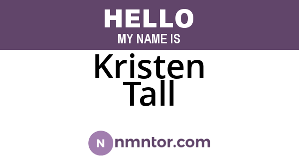 Kristen Tall