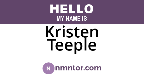 Kristen Teeple