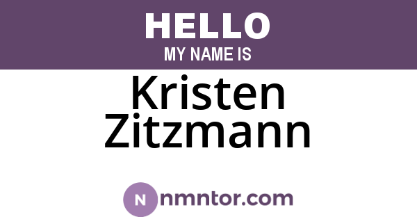 Kristen Zitzmann