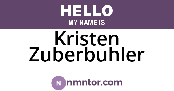 Kristen Zuberbuhler