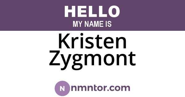 Kristen Zygmont