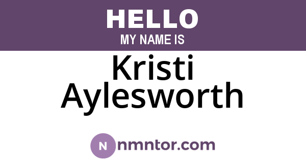 Kristi Aylesworth