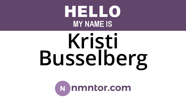 Kristi Busselberg