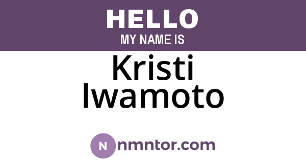 Kristi Iwamoto