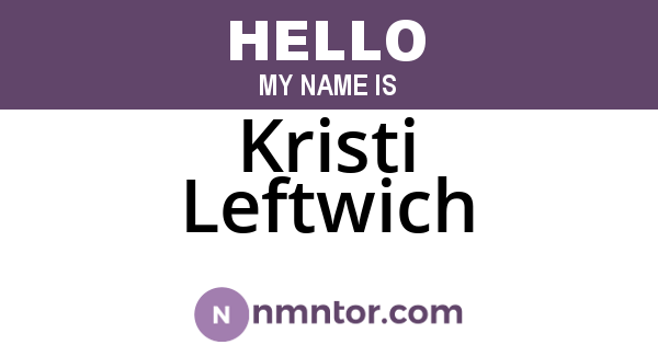 Kristi Leftwich