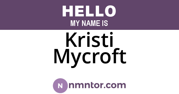 Kristi Mycroft