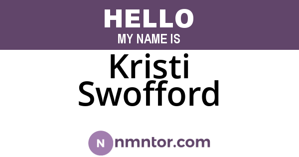 Kristi Swofford