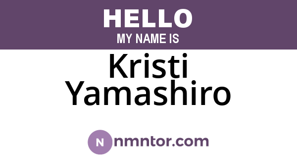 Kristi Yamashiro