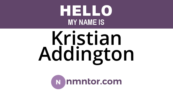 Kristian Addington