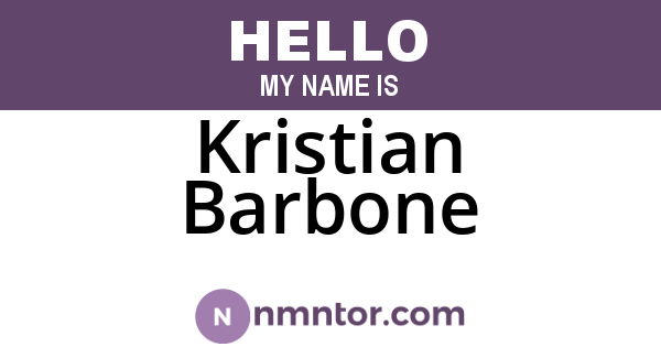 Kristian Barbone