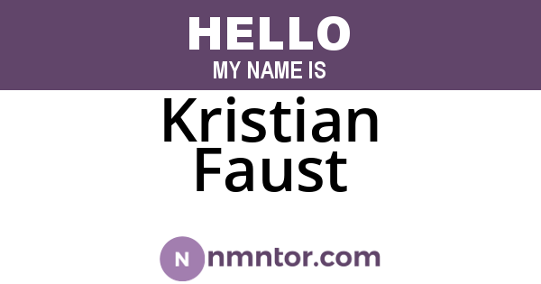 Kristian Faust
