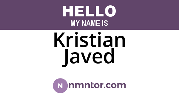 Kristian Javed
