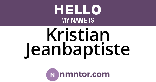 Kristian Jeanbaptiste