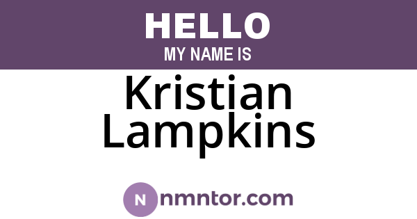 Kristian Lampkins