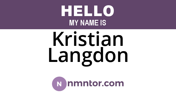 Kristian Langdon