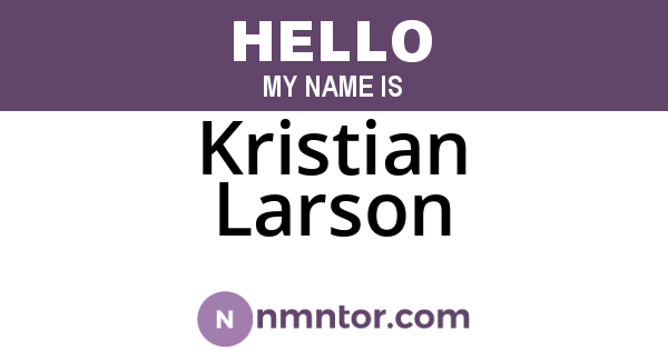 Kristian Larson