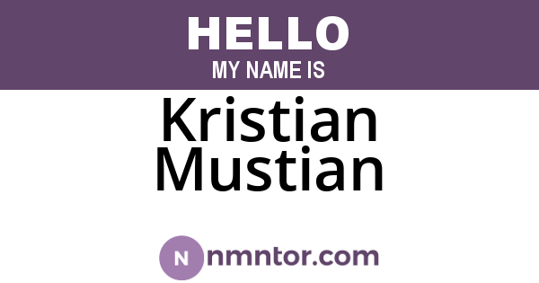 Kristian Mustian