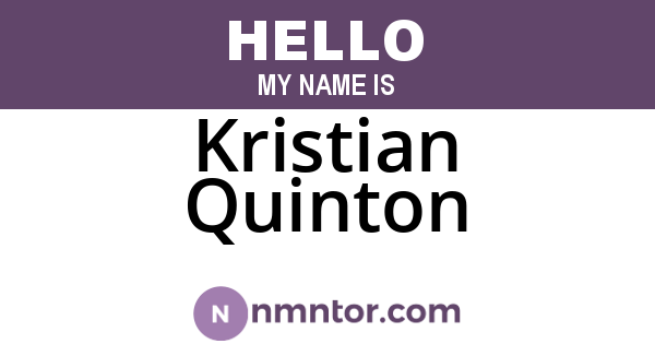 Kristian Quinton