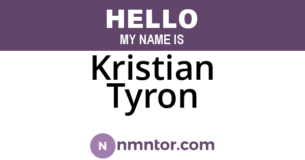 Kristian Tyron