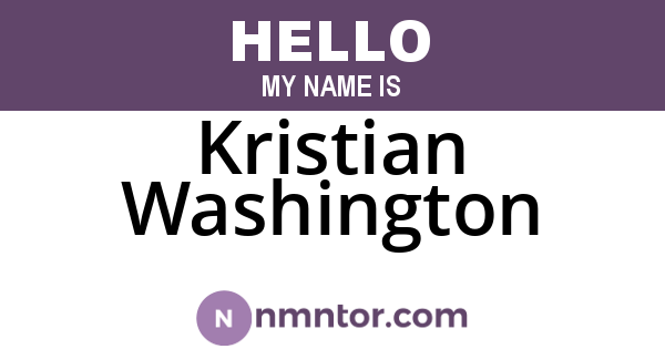 Kristian Washington