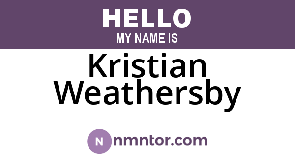 Kristian Weathersby