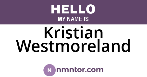 Kristian Westmoreland