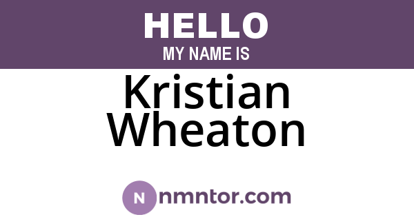 Kristian Wheaton