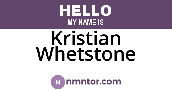 Kristian Whetstone