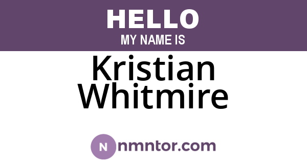 Kristian Whitmire