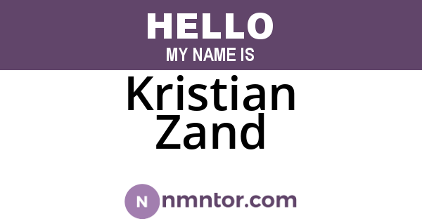 Kristian Zand