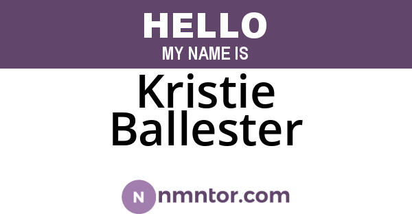 Kristie Ballester