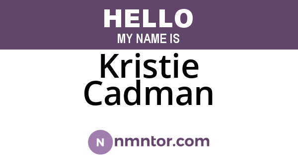Kristie Cadman