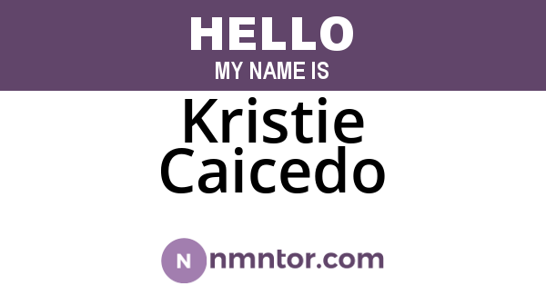 Kristie Caicedo