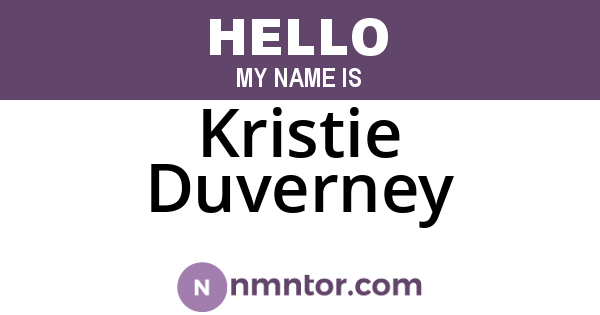 Kristie Duverney
