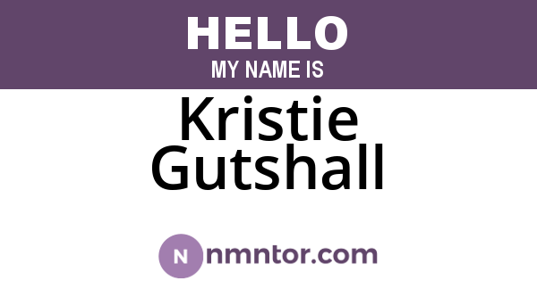Kristie Gutshall